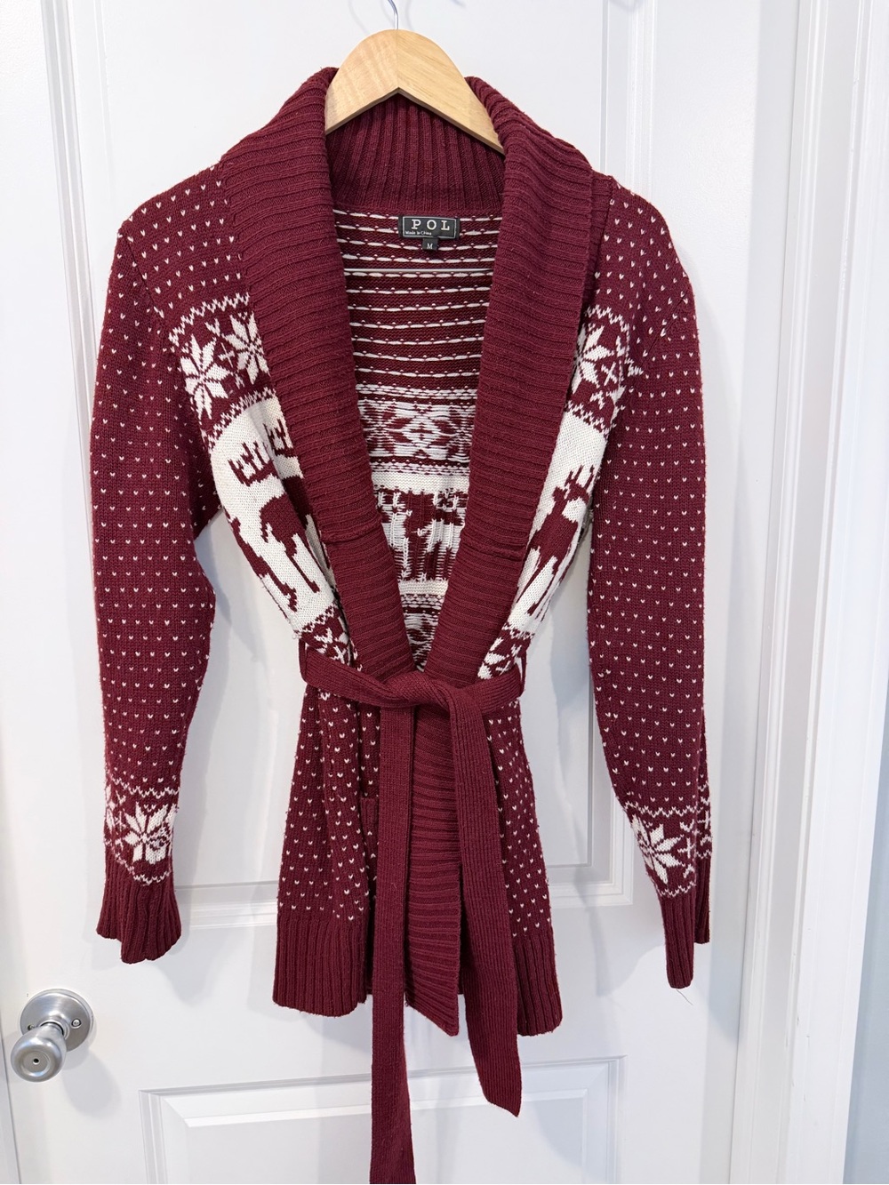 Fair Isle Belted Cardigan